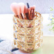 2 PCS Crystal Pencil Holder Storage Tube for Cosmetic Brush(Gold)