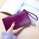 Women Zip Wallet Long Clutch Multi Card Holder Wallet Wrist Wallet(Purple)