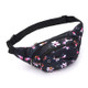 Color Printing Multi-function Casual Pockets Ladies Outdoor Purse Waist Bag(Lily pattern)