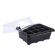 5 PCS Seedling Tray Sprout Plate 12 Holes Nursery Pots Tray Lids Box For Gardening Bonsai Mini Greenhouse Nursery Plate(Black)