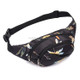 Color Printing Multi-function Casual Pockets Ladies Outdoor Purse Waist Bag(Dragonfly Pattern)