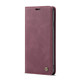 CaseMe-013 Multifunctional Retro Frosted Horizontal Flip Leather Case for iPhone XR, with Card Slot & Holder & Wallet(Wine Red)