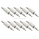 JL0037 3.5mm Audio Jack Connector (10 Pcs in One Package, the Price is for 10 Pcs)(Silver)