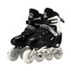 Oushen Adjustable Full Flash Children Single Four-wheel Roller Skates Skating Shoes Set, Size : S(Black)