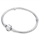 17-21cm Silver Snake Chain Link Bracelet Fit European Charm Pandora Bracelet, Length:20cm(Silver Plated)