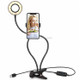 Makeup USB Selfie Ring Light with Clip Lazy Bracket Cell Phone Holder Stand, With 3-Light Mode, 10-Level Brightness LED Desk Lamp, Compatible with iPhone / Android, for Live Stream, KTV, Live Broadcast, Live Show, etc