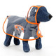 Waterproof Transparent Pet Raincoat Rain Wear Poncho Cloth, XXL, Harness Chest Size: 51cm, Back Length: 42cm, Pet Weight: 5.5-6.5kg(Orange)