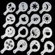 32 PCS Coffee Stencil Filter Coffee Maker Cappuccino Mold Templates Strew Flowers Pad Spray Art Baking Tools