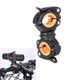 360 Lamp Holder Bicycle Flashlight Lamp Clip Fixing Bracket(Black Orange)