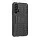 Tire Texture TPU+PC Shockproof Case for Huawei Honor 20 Pro, with Holder (Black)