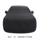 Anti-Dust Anti-UV Heat-insulating Elastic Force Cotton Car Cover for SUV, Size: M, 4.46m~4.77m (Black)