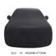 Anti-Dust Anti-UV Heat-insulating Elastic Force Cotton Car Cover for SUV, Size: M, 4.46m~4.77m (Black)