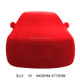 Anti-Dust Anti-UV Heat-insulating Elastic Force Cotton Car Cover for SUV, Size: M, 4.46m~4.77m (Red)