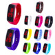 LED Digital Display Silicone Bracelet Children Electronic Watch(Black)