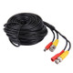 CCTV Cable, Video Power Cable, RG59 Coaxial Cable, Length: 20m(Black)