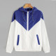 Women Jackets Female Zipper Pockets Casual Long Sleeves Coats Autumn Hooded Windbreaker Jacket, Size:S(Blue)