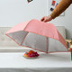 Folding Food Cover Keep Foods Warm Aluminum Foil Cover, Pink Flowers Pattern, Size: 80*80*17cm