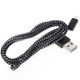 1m 2A USB to USB-C / Type-C Nylon Weave Style Double Elbow Data Sync Charging Cable, For Galaxy S8 & S8 + / LG G6 / Huawei P10 & P10 Plus / Xiaomi Mi 6 & Max 2 and other Smartphones
