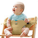 3PCS Chair Portable Seat Dining Lunch Chair Seat Safety Belt Stretch Wrap Feeding Chair Harness Seat Booster(Beige)