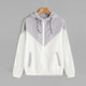Women Jackets Female Zipper Pockets Casual Long Sleeves Coats Autumn Hooded Windbreaker Jacket, Size:L(Gray)