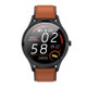 MK10 1.3 inch IPS Color Full-screen Touch Leather Belt Smart Watch, Support Weather Forecast / Heart Rate Monitor / Sleep Monitor / Blood Pressure Monitoring(Brown)