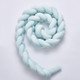 2M  Pure Color Weaving Knot for Infant Room Decor Crib Protector Newborn Baby Bed Bumper Bedding Accessories(Green)