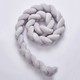 2M  Pure Color Weaving Knot for Infant Room Decor Crib Protector Newborn Baby Bed Bumper Bedding Accessories(Grey)