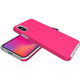 Anti-slip Armor Protective Case Back Cover Shell for  iPhone XS Max(Magenta)