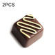 2 PCS Simulation Food Stereo Chocolate Refrigerator Magnet Decoration Stickers(Square)