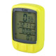 SUNDING 563C Bike Bicycle Waterproof Wireless LCD Screen Luminous Mileage Speedometer Odometer, English Version (Yellow)