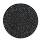 2 PCS PP Round Oval Woven Placemat, Size:Diameter 18cm(Black)