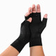 Black Fiber A Pair Sports Breathable Health Care Half Finger Gloves Rehabilitation Training Arthritis Pressure Gloves, Size:M