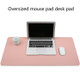 Multifunction Business PVC Leather Mouse Pad Keyboard Pad Table Mat Computer Desk Mat, Size: 60 x 30cm(Pink)