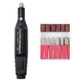 1 Set Power Professional Electric Manicure Machine Pen Pedicure Nail File Nail Tools 6 bits Drill Nail Drill Machine(EU Black)