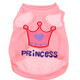 Cute Little Pet Dog Clothes Crown Vest Pet Clothes, Size:M(Pink)