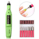 1 Set Power Professional Electric Manicure Machine Pen Pedicure Nail File Nail Tools 6 bits Drill Nail Drill Machine(EU Green)