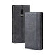 Magnetic Buckle Retro Crazy Horse Texture Horizontal Flip Leather Case for OnePlus 7, with Holder & Card Slots & Photo Frame(Black)