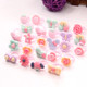 100 PCS Children Cute Cartoon Resin Flower Animal Heart Bow-knot Ring, Frosted Surface