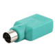 USB A Jack to mini DIN6 male Adapter (USB to PS/2)(Green)