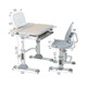 AU800(N) Multifunctional Lifting Plastic Children Study Table and Chair Set