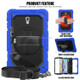 Shockproof Colorful Silica Gel + PC Protective Case for Galaxy Tab A 10.5 T590, with Holder & Shoulder Strap & Hand Strap & Pen Slot (Blue)