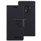 GOOSPERY CANVAS DIARY for Galaxy S9 Canvas Texture Horizontal Flip Leather Case with Holder & Card Slots & Wallet(Black)