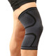 1 Pair Comfortable Breathable Elastic Nylon Sports Knit Knee Pads, Size:L(Black)