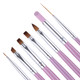 3 PCS Nail Brush Set Pink Handle UV Gel Lacquer Acrylic Painting Liner Pen Cuticle Remover Manicure Nail Art Tool