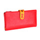 3572 Litchi Texture Leather Zipper Lady Wallet Large-capacity Purse(Red)