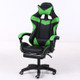 Computer Office Chair Home Gaming Chair Lifted Rotating Lounge Chair with Footrest / Nylon Feet (Green)