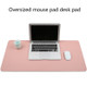 Multifunction Business PVC Leather Mouse Pad Keyboard Pad Table Mat Computer Desk Mat, Size: 120 x 60cm(Pink)