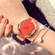 Women Hollow Belt Casual Quartz Watch(Red)