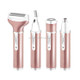 4 In 1  USB Rechargeable Vibrissa Eyebrows Trimmer Body Hair Denuding Machine Set(Rose Gold)