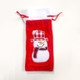 2 PCS Christmas Flannel Champagne Wine Bag Decoration Supplies(Snowman )
